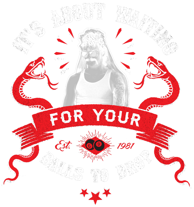 Bogin Bingo creative advertising lockup - 'It's about waiting for your balls to come out'